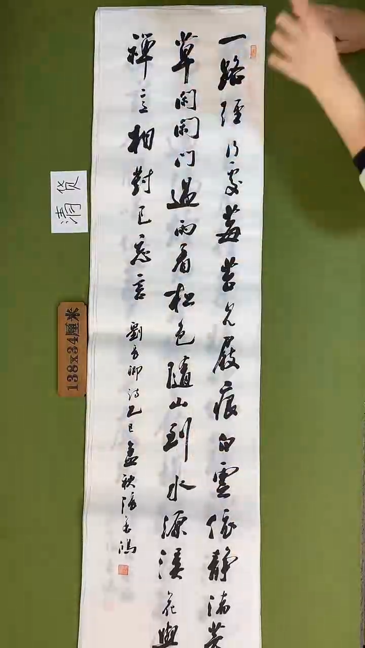 书法书法 张若鸿 尺寸138cm*34cm