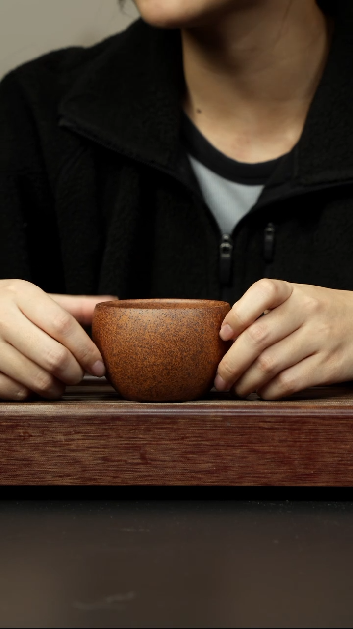 紫砂茶壶段泥高温烧 禅定杯