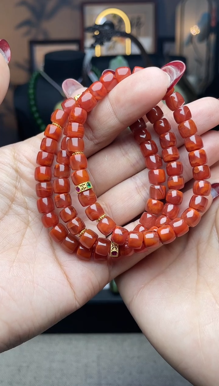 【闪购商品】南红玛瑙手链未镶嵌手串多样性发其一n058