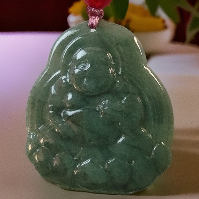 天然翡翠a货莲花座佛公吊坠(多样性发一件)#翡翠#时尚