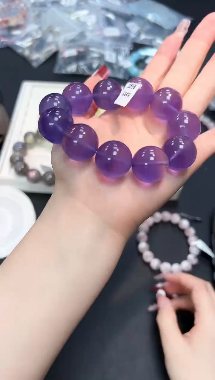 【闪购商品】萤石手串未镶嵌42b多样性发其一/1条默认微瑕