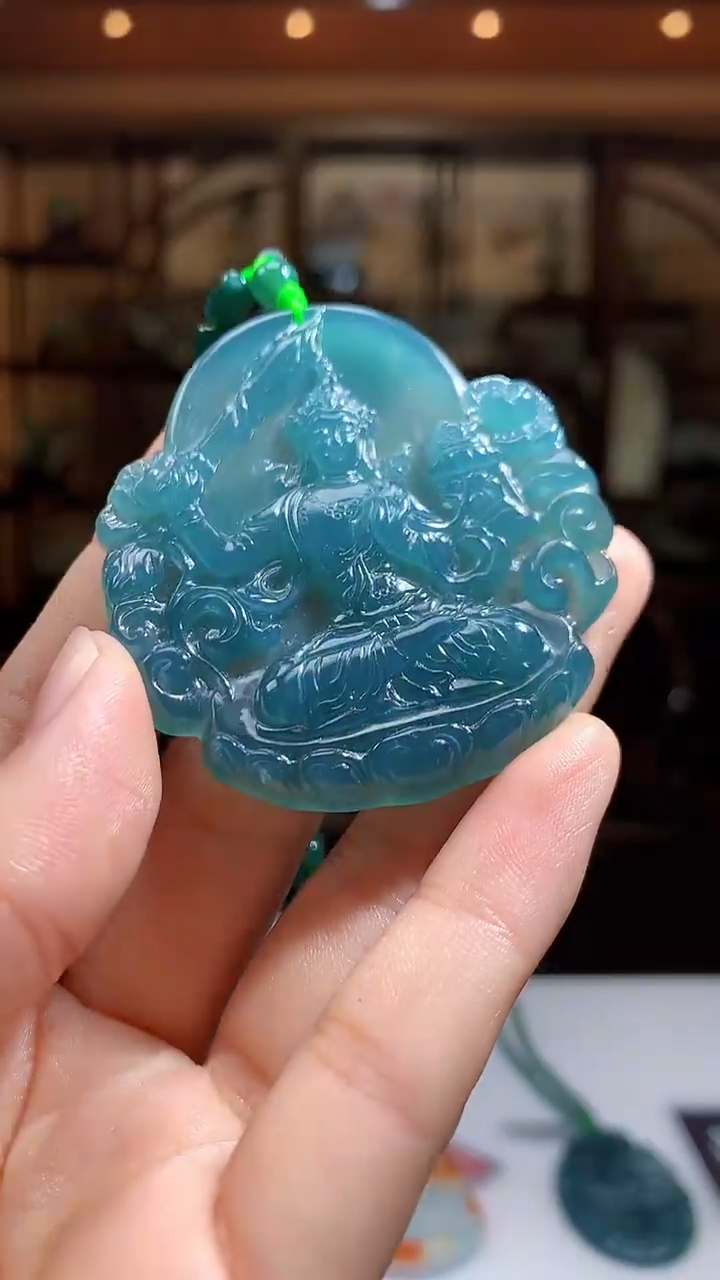 定制翡翠未镶嵌1085hm-毛货挂件（赠珠链）49