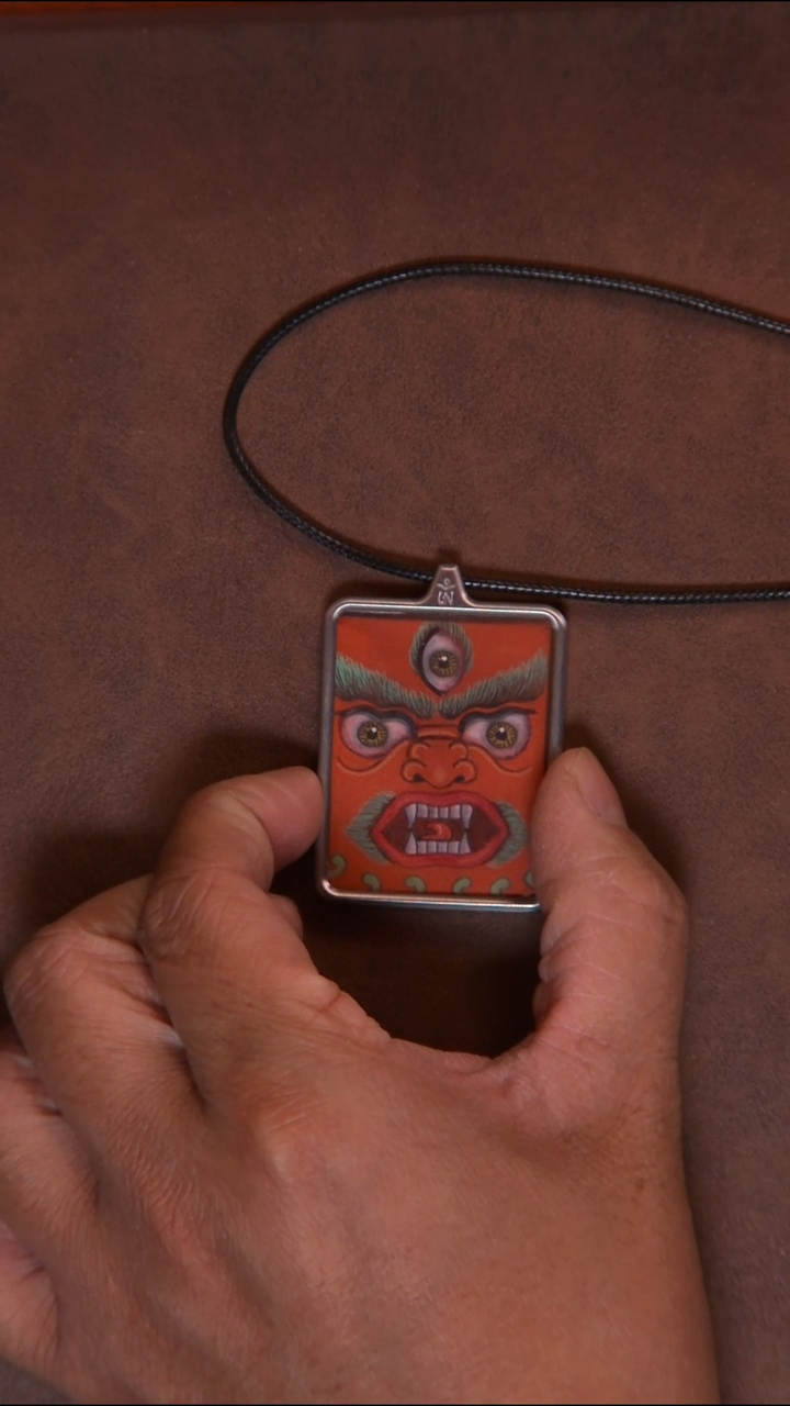 卷轴画纽瓦力红财3cm4cm