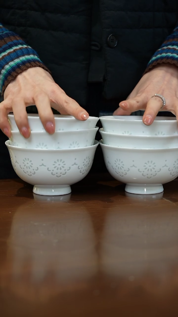 【闪购商品】富玉玲珑瓷——幽梦米饭碗6只装