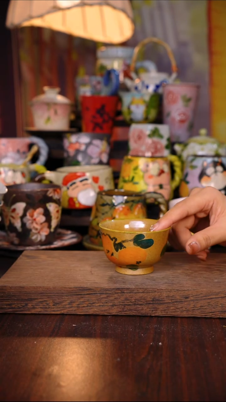杯子陶泥垚手作 景德镇手工手绘陶瓷器物