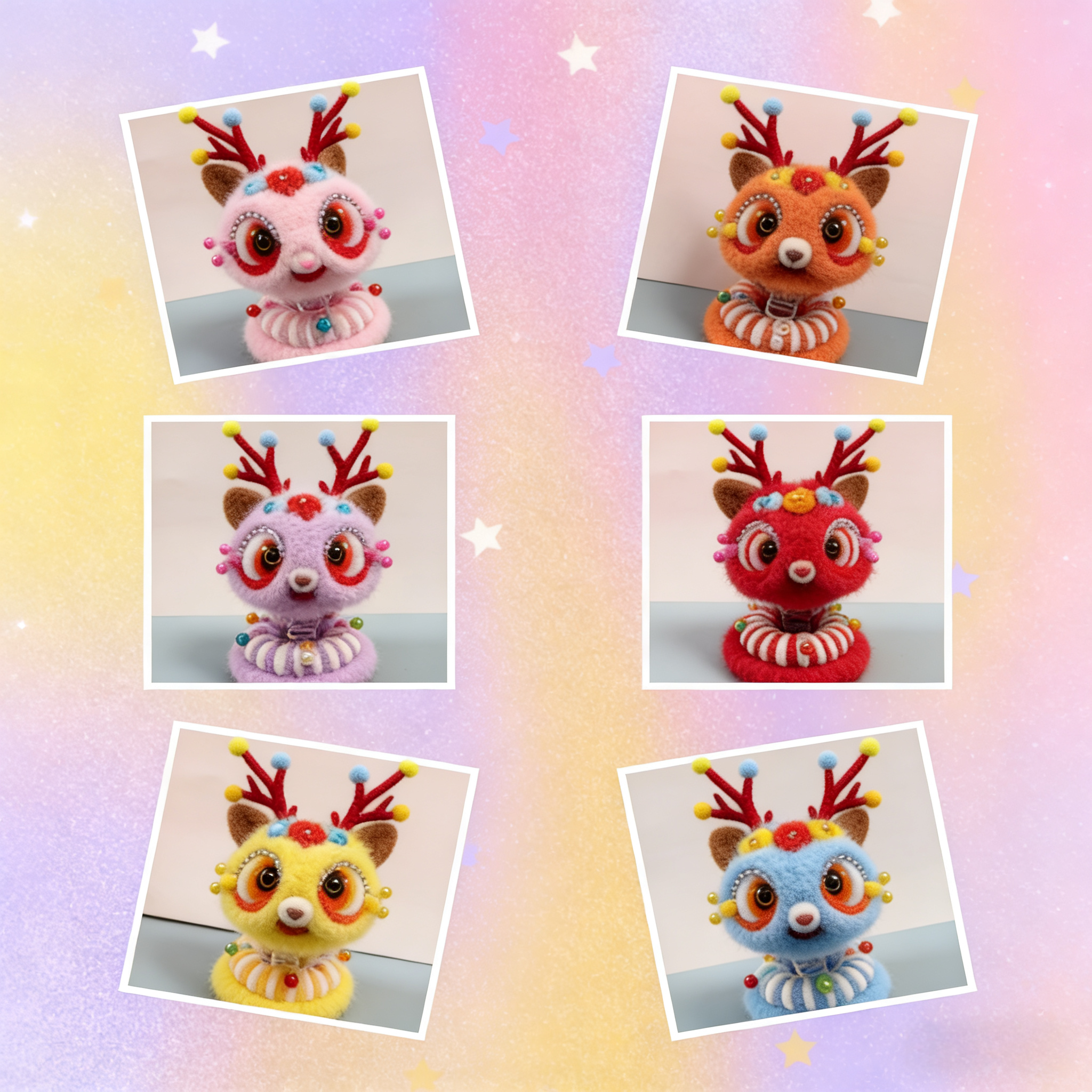 【水生手工】小鹿摇摇乐醒狮材料包花灯发光玩材料包（非成品）