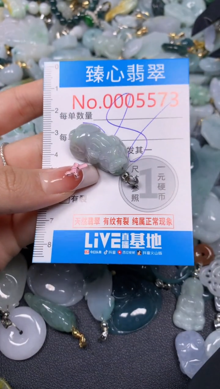 【闪购商品】翡翠颈饰未镶嵌含绳0005573