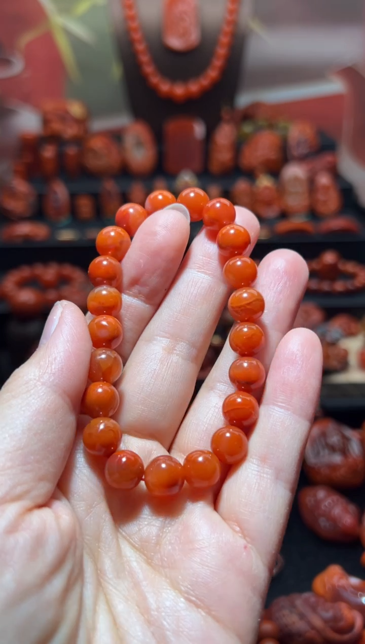 未镶嵌手链南红玛瑙9mm