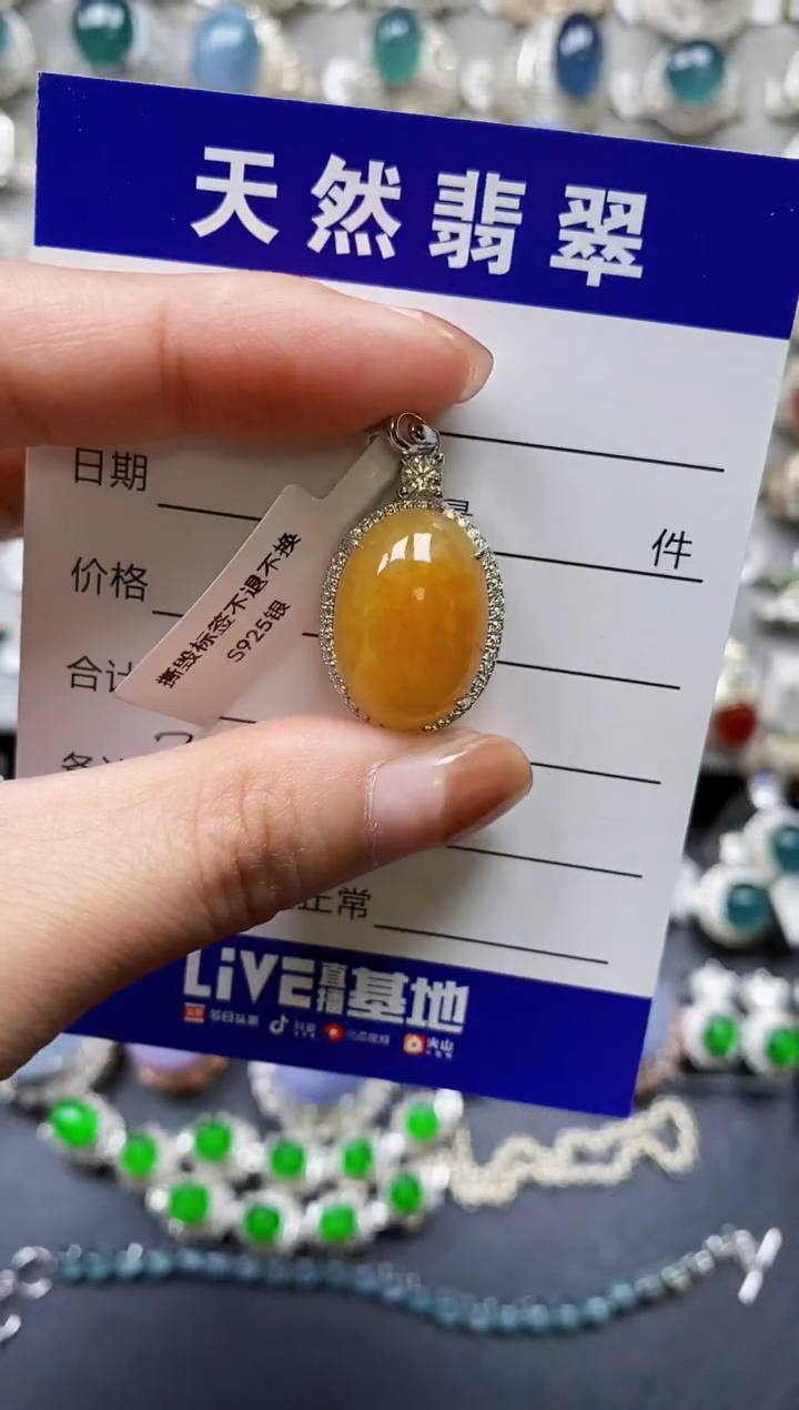 【闪购商品】翡翠颈饰银S925镶嵌0342