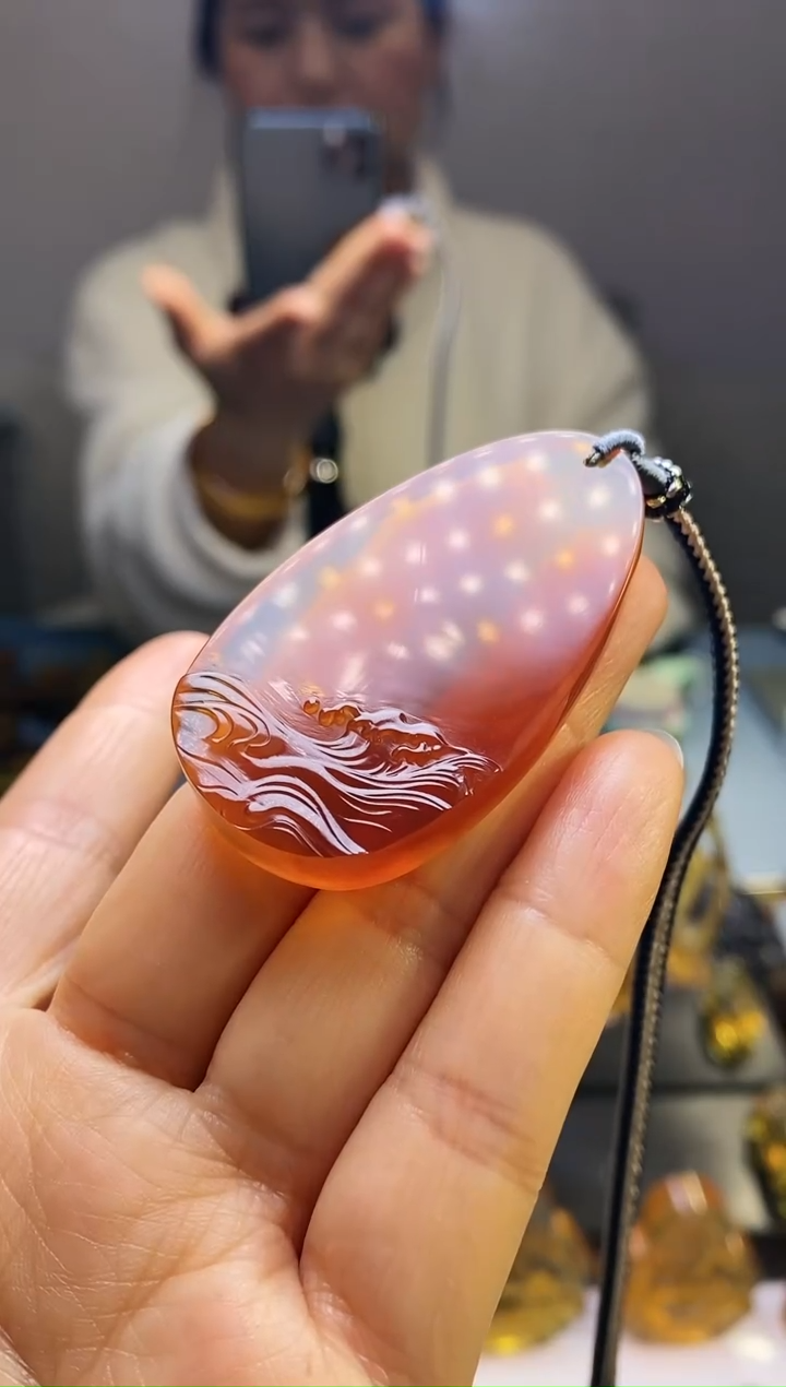 【闪购商品】琥珀颈饰未镶嵌HP98-15（风生水起）