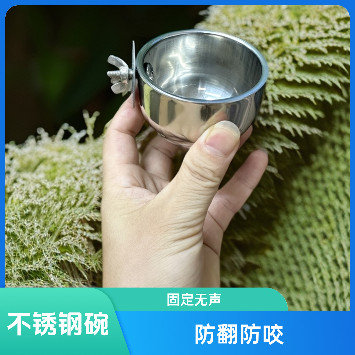 龙猫不锈钢碗防咬无异响定量饭碗故意做的很小目的是防尿只能喂粮