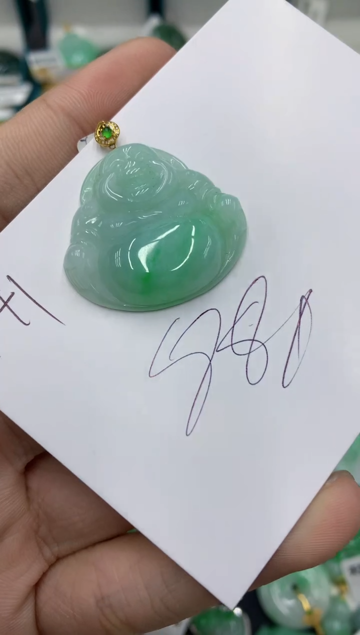 【闪购商品】翡翠颈饰18K金镶嵌翡翠