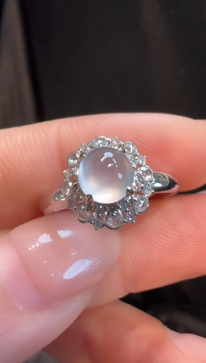 18K金镶嵌戒指翡翠AL6