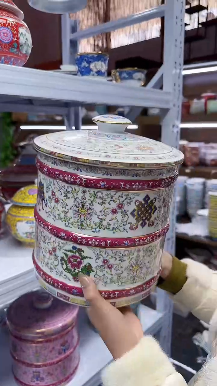 【闪购商品】瓷片茶叶罐储物罐1个景德镇  