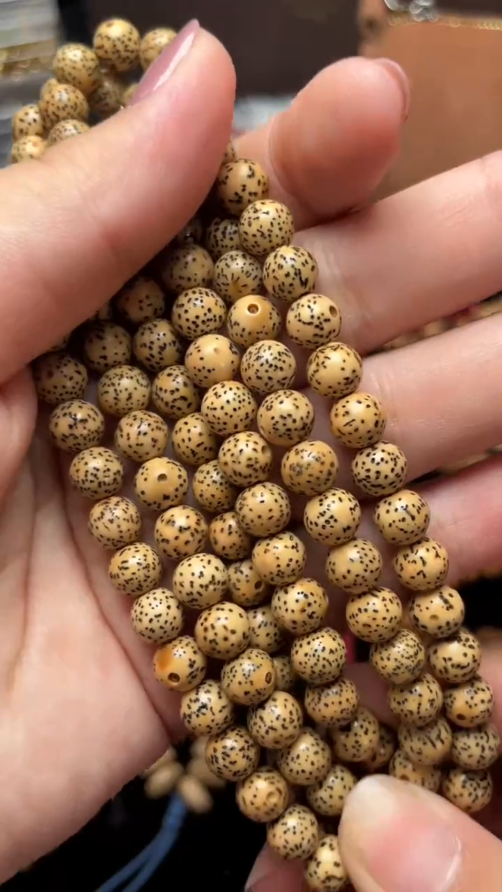 星月菩提吊坠精工级陈籽正圆7长串（B）