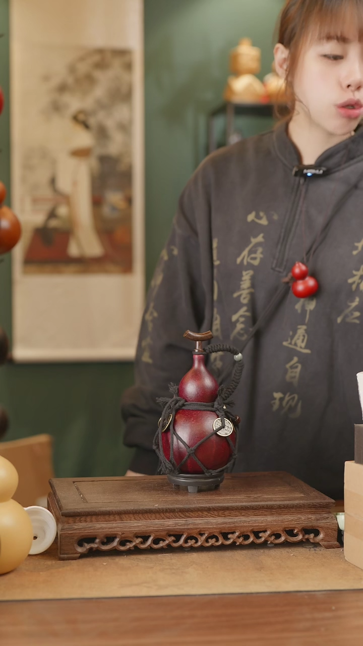 【闪购商品】210号精品天然大漆工艺防渗内胆酒葫芦~