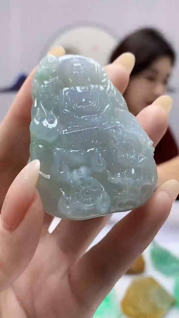【闪购商品】定制翡翠未镶嵌4829DD-毛货挂件128