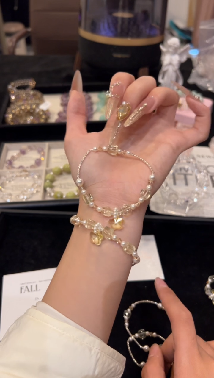 未镶嵌手串水晶黄水方糖手串