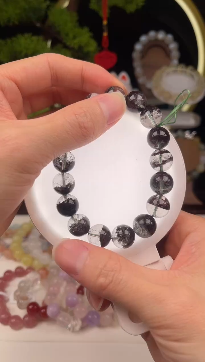 未镶嵌手链水晶幽灵水晶素圈12+