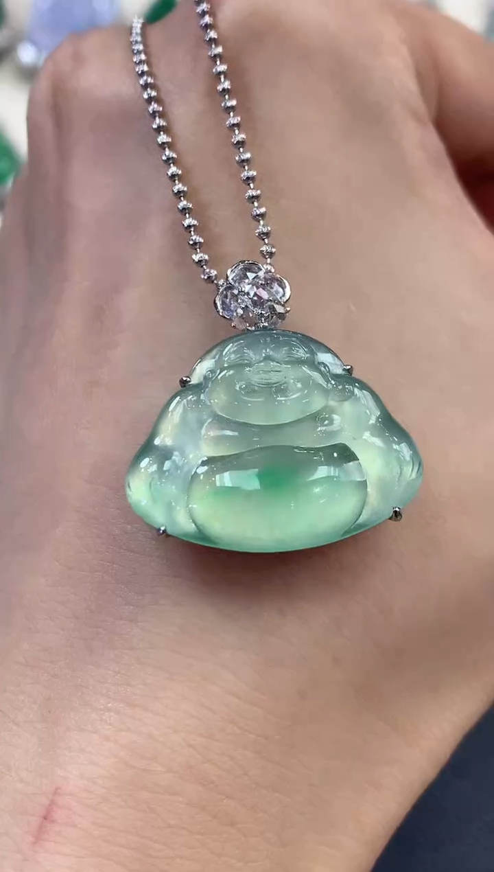 【闪购商品】翡翠吊坠(不含链)18K金镶嵌c113