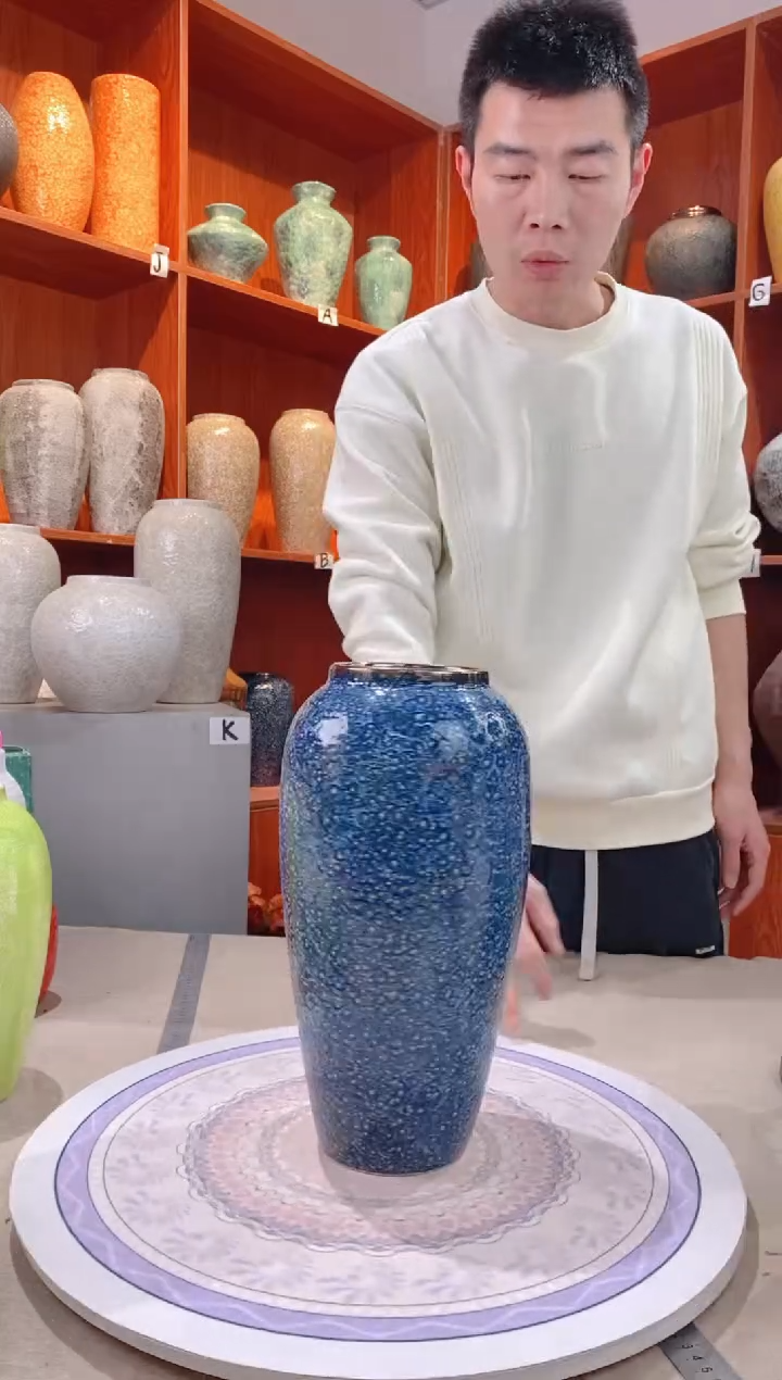 【闪购商品】瓶紫水晶 大号 陶瓷花瓶 无花