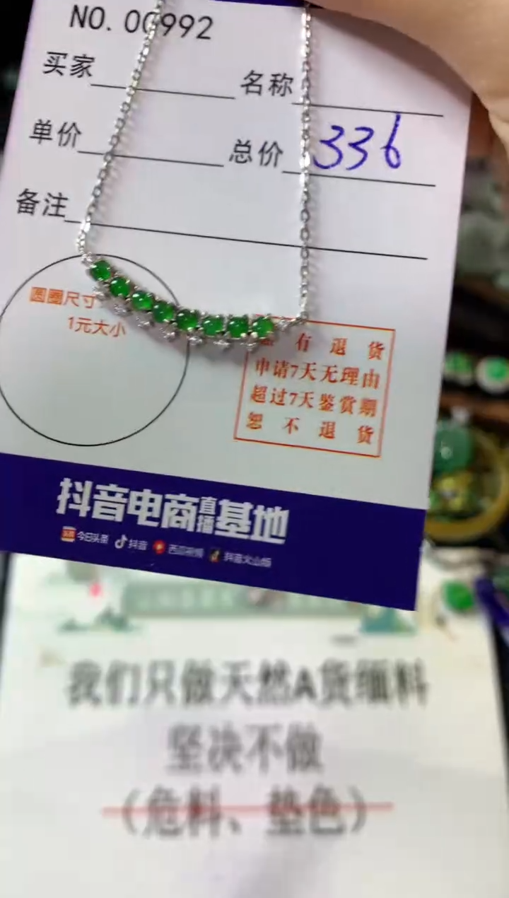 翡翠银S925镶嵌颈饰翡翠