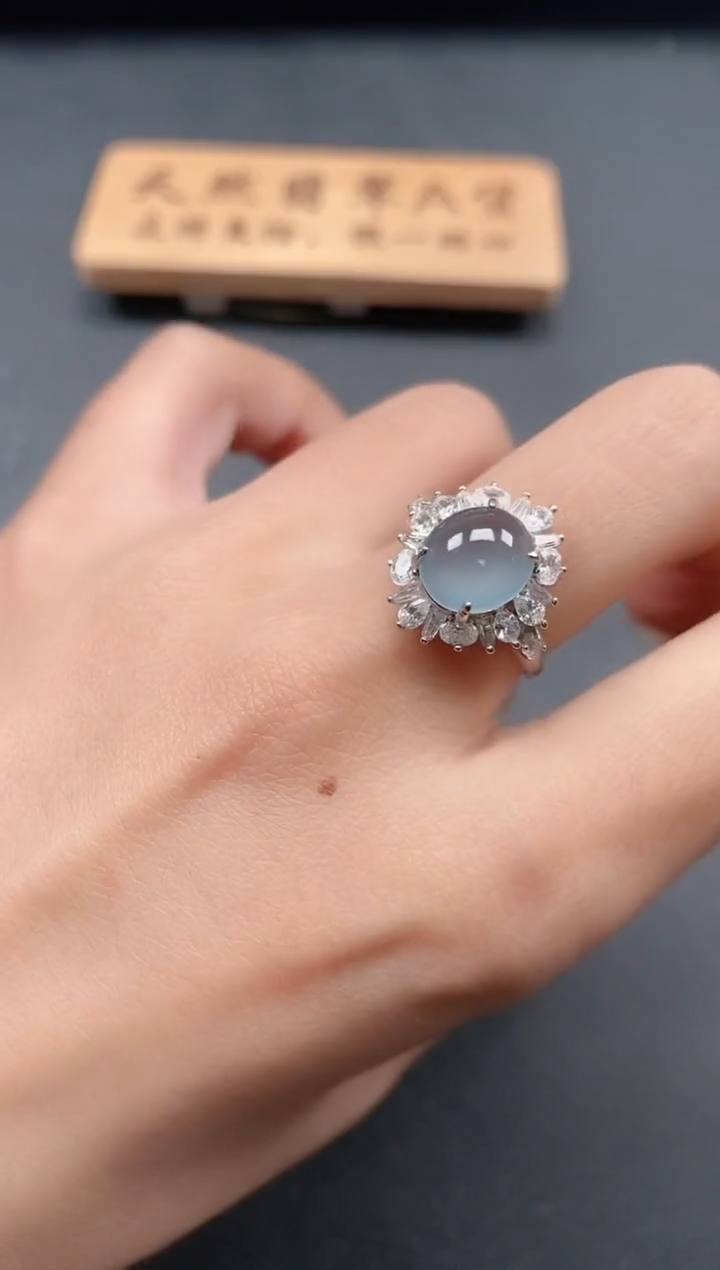 银S925镶嵌戒指翡翠11111