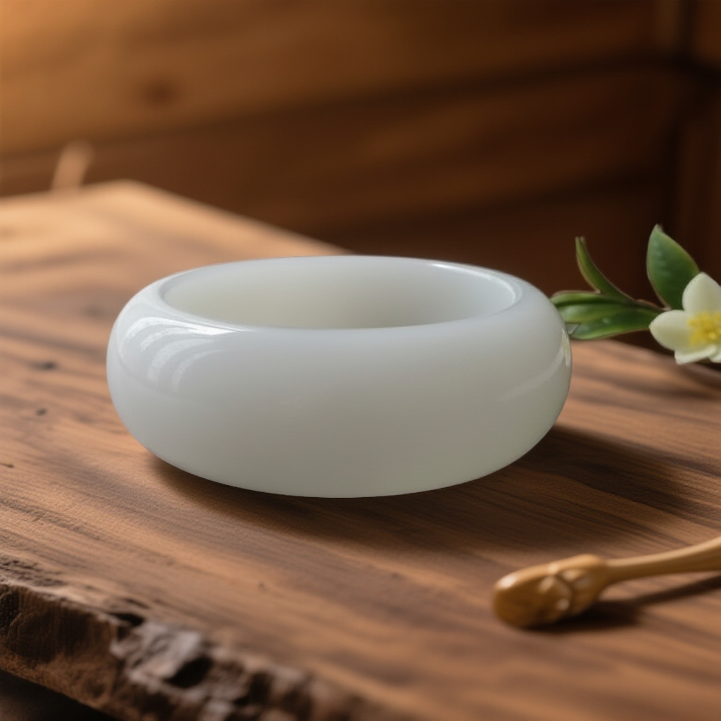 抖音质检先鉴后发出具和田玉证书天然保真和田玉白玉轮胎手镯