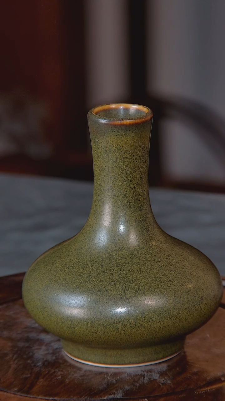 【闪购商品】摆件 景韵堂仿清官窑制茶叶末釉蟹甲青