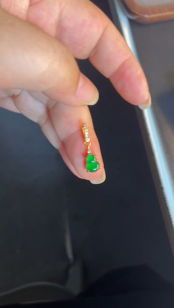 吊坠(不含链)银S925镶嵌翡翠1