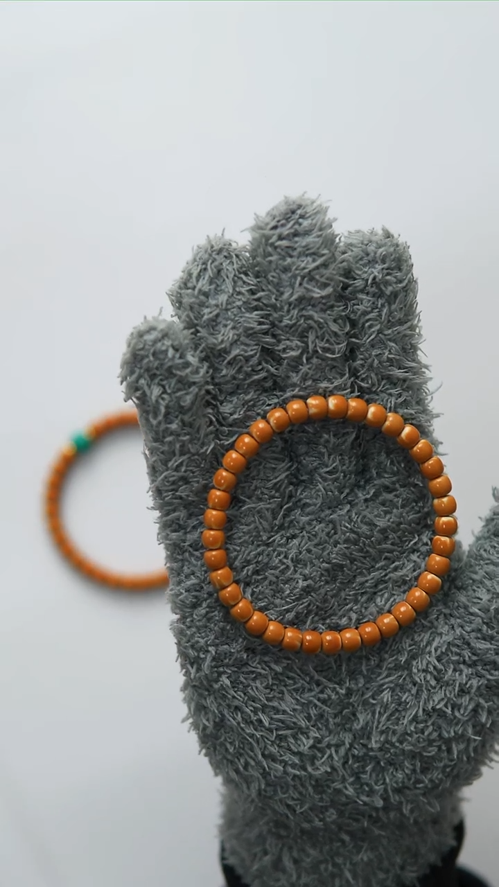 手串橄榄核6.0mm 露白款老挝核尖单圈