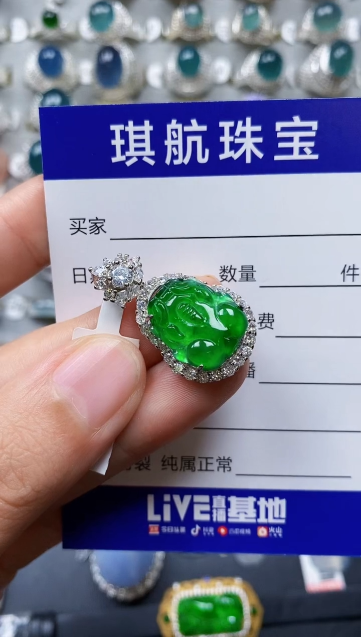 【闪购商品】翡翠颈饰银S925镶嵌0367