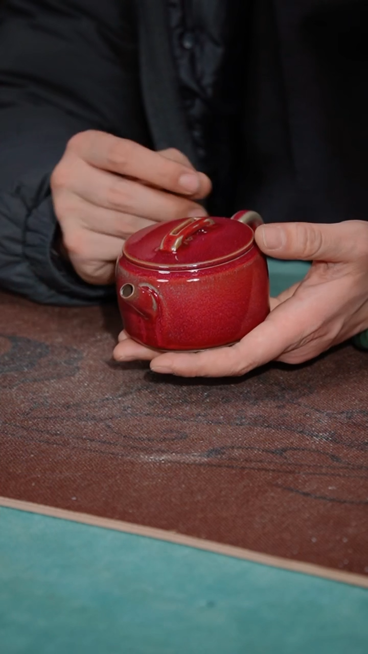 【闪购商品】瓷片93-1刘富安工作室汉瓦壶---