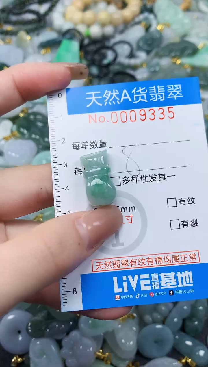 颈饰未镶嵌翡翠净货挂件-9335
