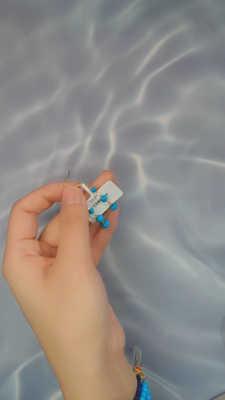 【闪购商品】绿松石耳环银S925镶嵌发货一件