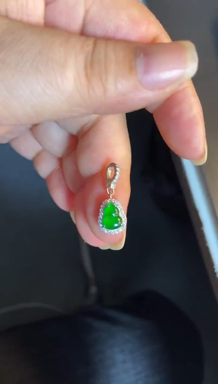 吊坠(不含链)银S925镶嵌翡翠1