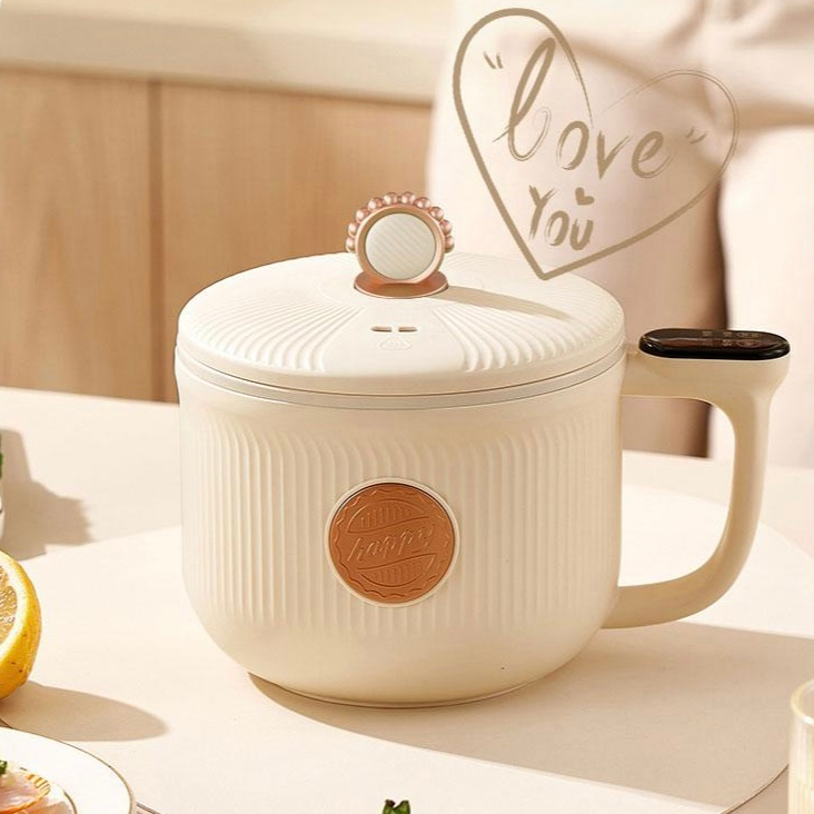 陶瓷釉内胆1.5L数码触控单把手多功能电煮锅小电饭煲wl