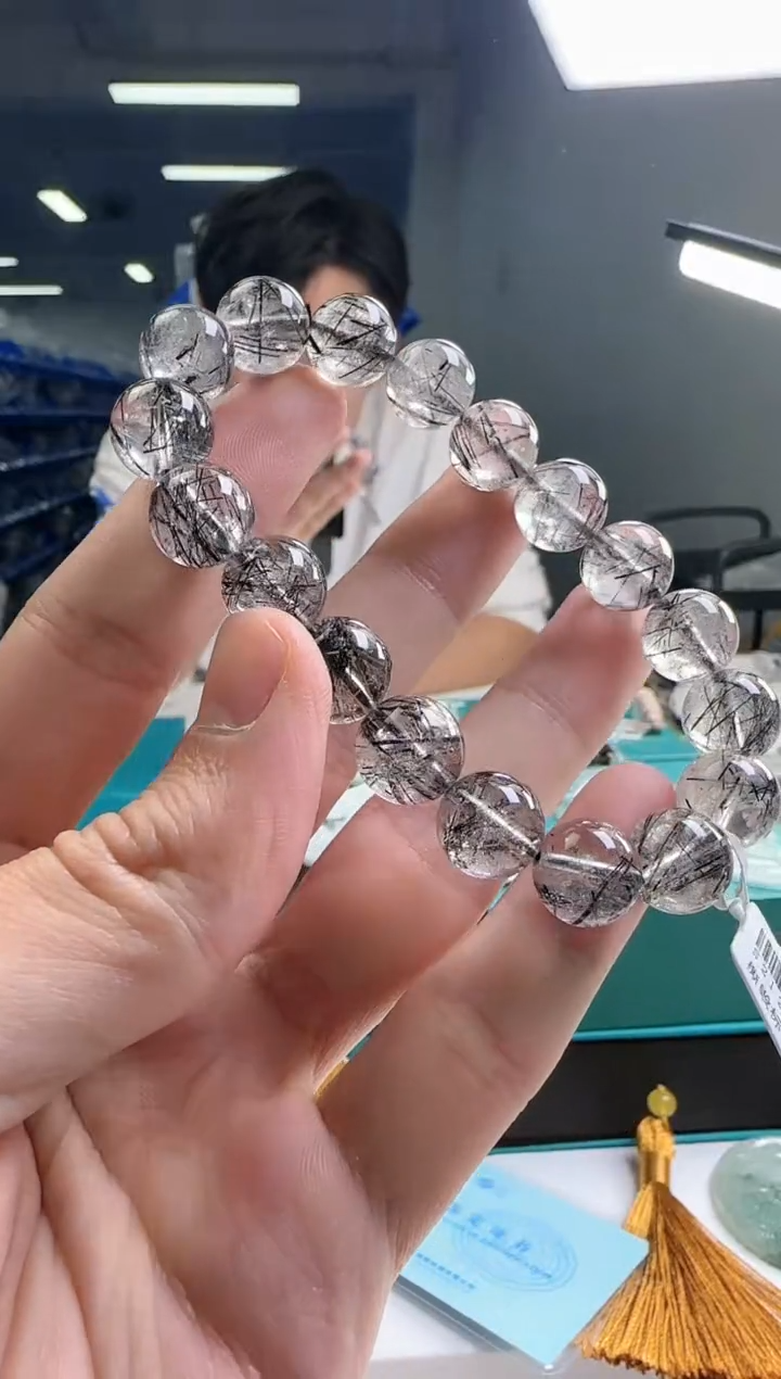 【闪购商品】发晶手串未镶嵌黑发晶手串55