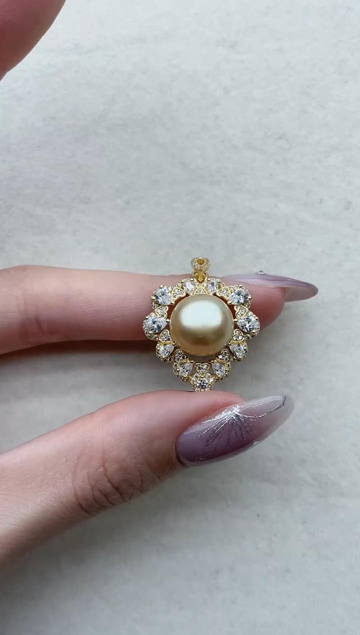 【闪购商品】海水珍珠吊坠银S925镶嵌Y33