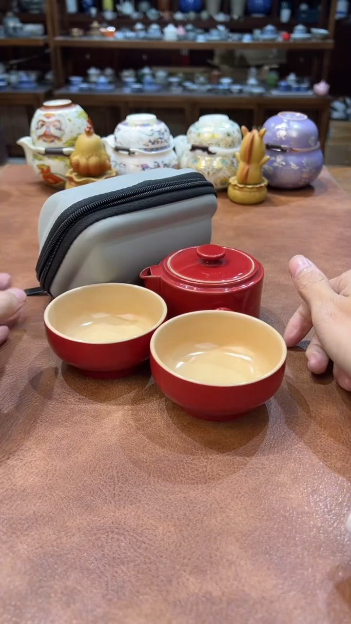 真的很便宜会开片的旅行茶具