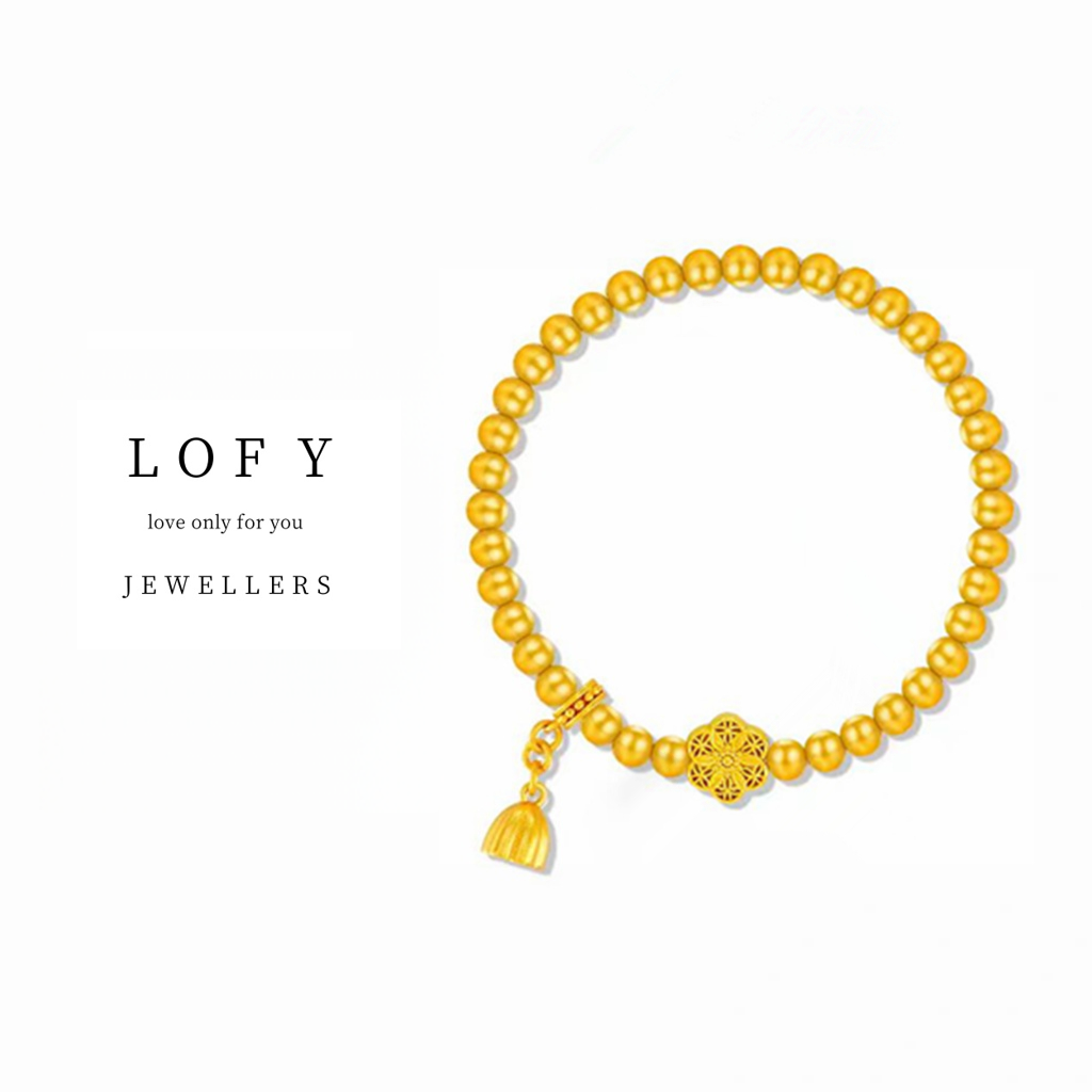 LOFY  新中式六相花复古百搭手链-D