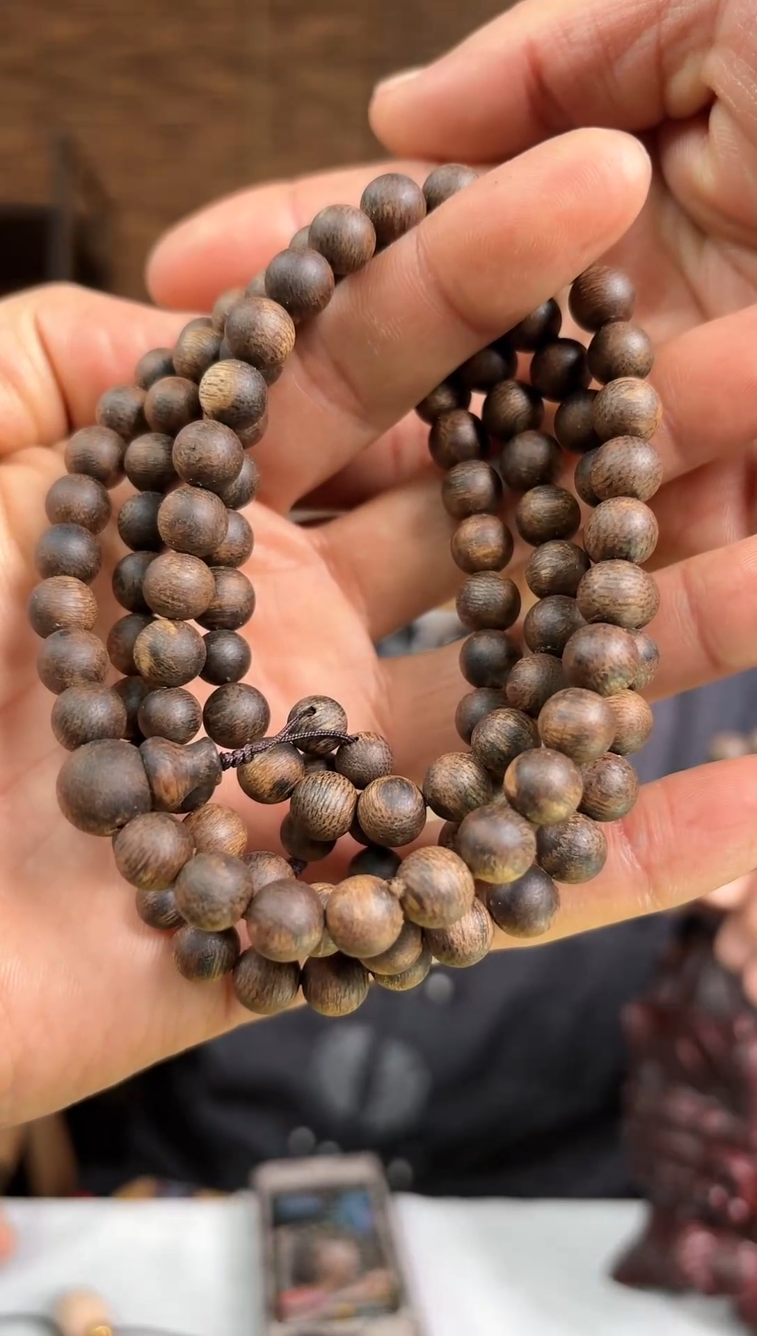 【闪购商品】沉香手串精品芽庄白棋沉水圆珠8mm多圈多样性发一