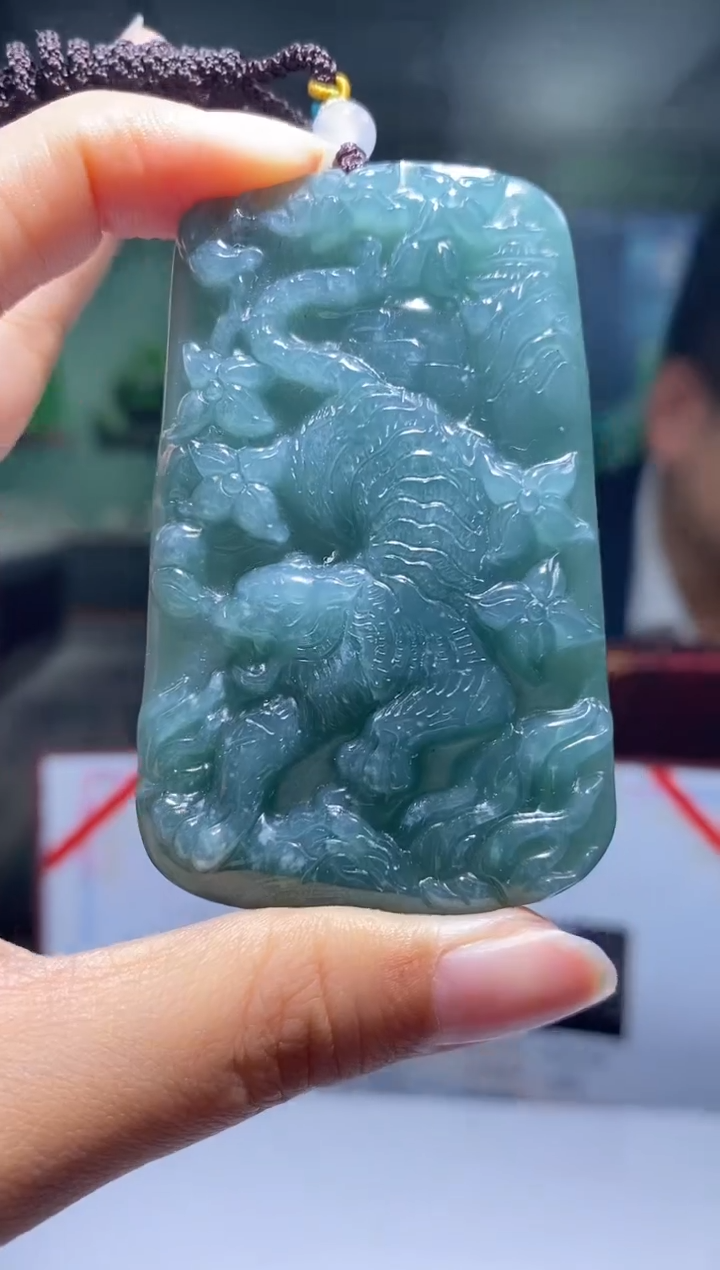 未镶嵌定制翡翠KK翡翠毛货吊坠-17