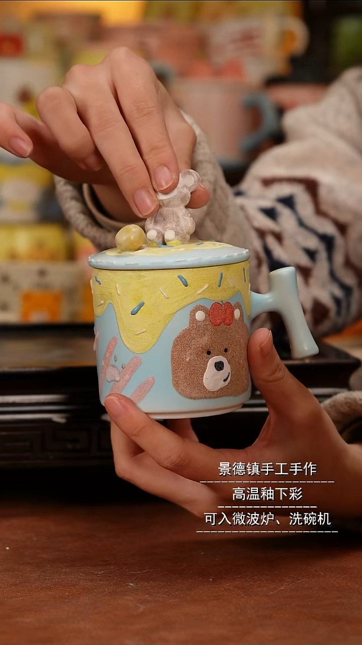 摆件陶景德镇一休瓷屋手作