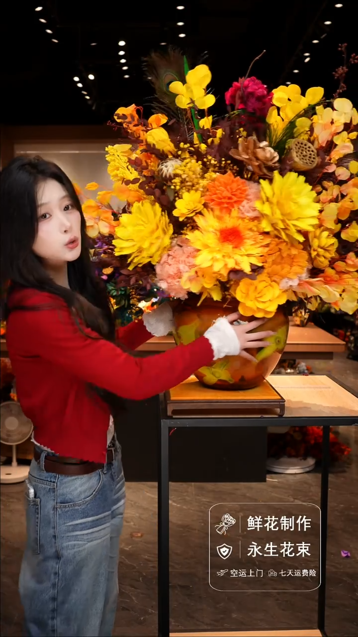 手工艺品琉璃手工花器花束空运包邮送货上门-以图片为准