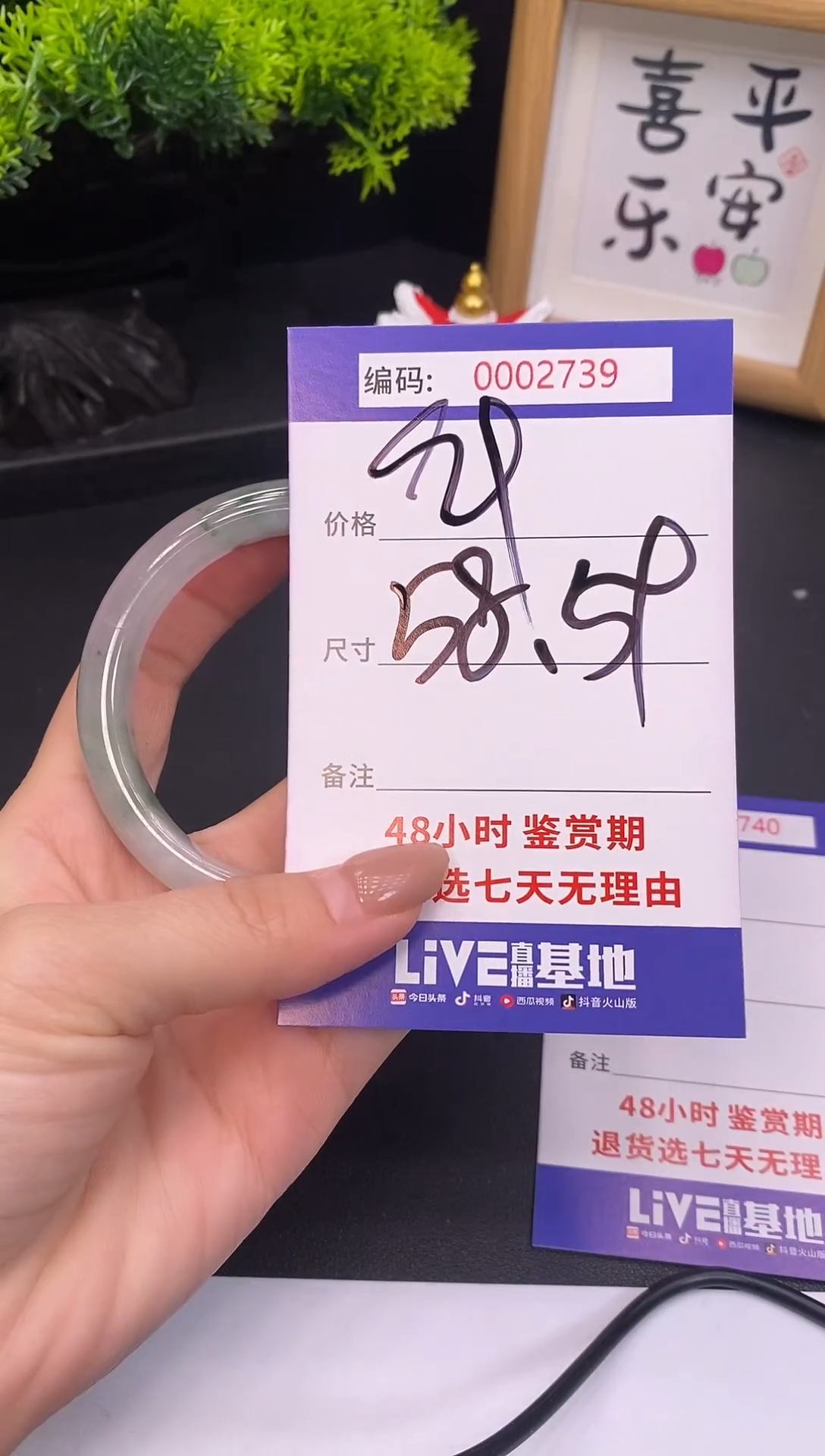 未镶嵌手镯翡翠0002739