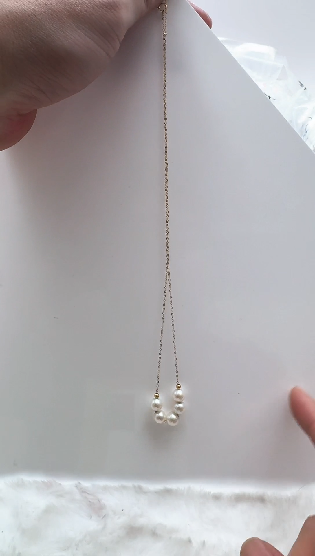 【闪购商品】淡水珍珠淡水珍珠项链18K金镶嵌淡水珍珠项链