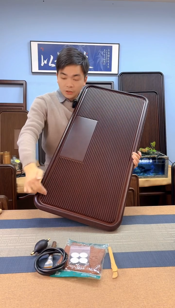 【闪购商品】凌龙红色款式茶盘90*43**4