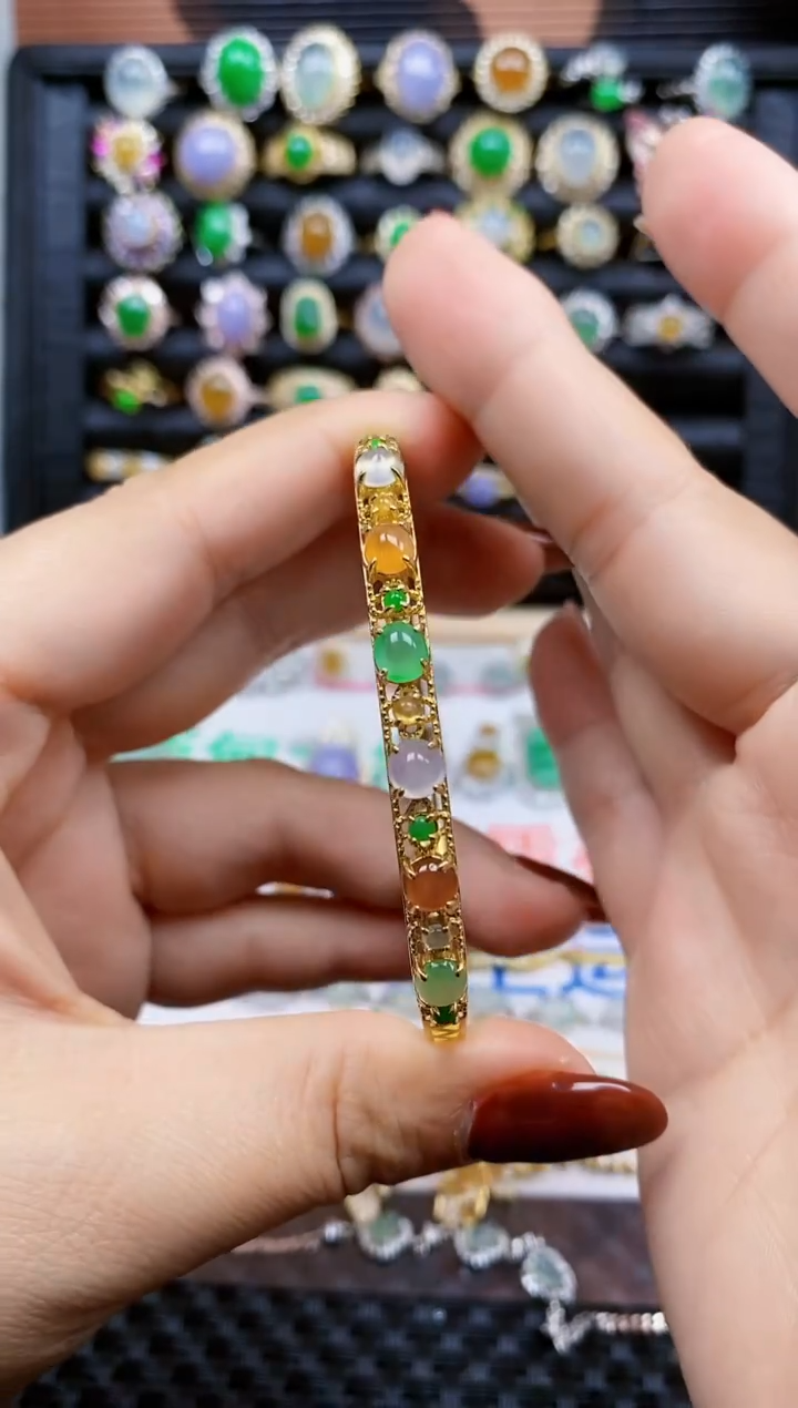 银S925镶嵌戒指翡翠178