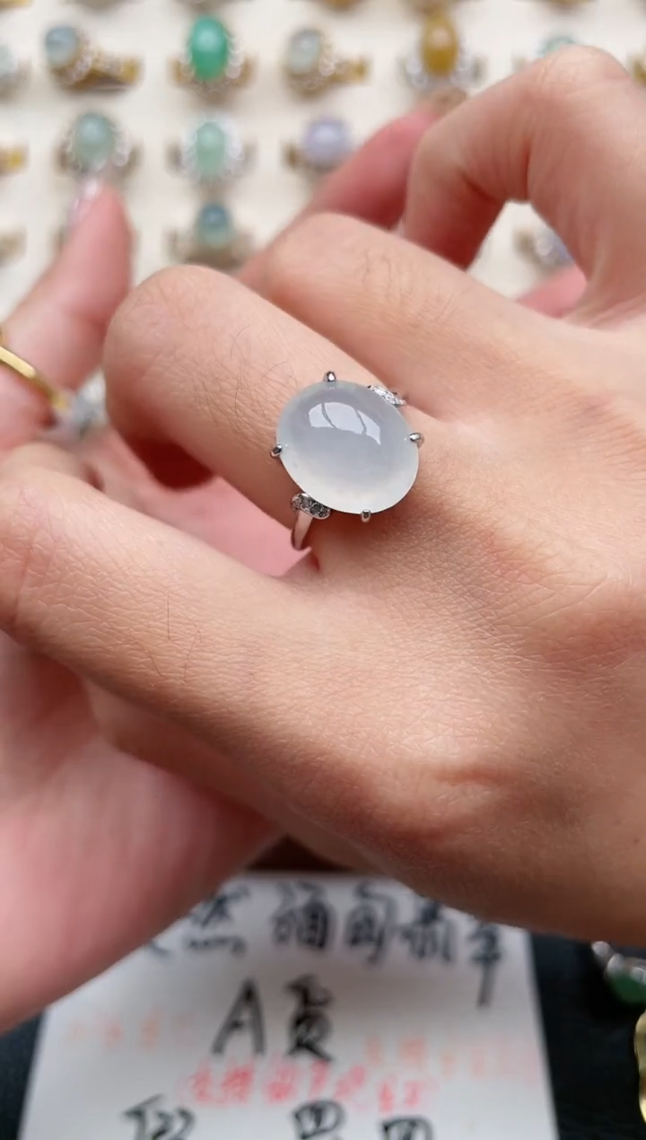 【闪购商品】翡翠戒指银S925镶嵌1111